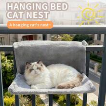 1pc All-Season Hanging Cat Hammock, Cat Bed, Comfortable Soft Washable Cat Hammock For Sleeping, Suitable For Stair Railings, Windows And More (Suitable For Cats Up To 10kg) - 45cm*30cm*24.5cm - View 4