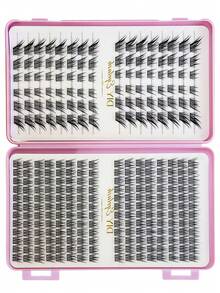32-Row Double Box Large Capacity Segmented Cluster False Eyelashes, 3D Fluffy Single Cluster Eyelash Extensions, DIY Self-Application Thick Eyelashes For Home Makeup Beginners - View 7
