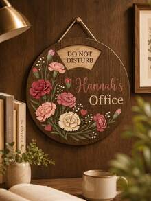 Personalized Custom Name Office Status Rotating Indicator Sign, Wooden Do Not Disturb Hanging Sign, Work Door Decor, Desk Ornament, Teacher Classroom Door Sign, Gift For Boss And Colleagues - Multicolor - View 6