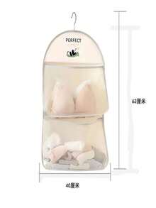 1pc Mesh Storage Bag With Hook, Compartments, Breathable Washable Laundry Organizer, Suitable For Underwear, Socks, Bras, Clothes, Bedroom, Dorm, Wall-Mounted Storage Rack, Laundry Storage, Toy Storage, Basket Storage, Closet Organization, Storage Box, Storage Box - Multicolor 1 - View 10