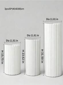 1/3/4pcs Elegant Foldable Roman Column Wedding Display Stand, Collapsible Cylindrical Paper Column For Birthday Party, Mall Party Decoration Prop - LMZ - View 8