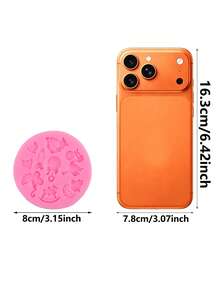 SikeSike 1pc Small Baby Stroller Foot, Milk Bottle, Bear, Rocking Horse, Letter, Chocolate Silicone Mold, Soft Candy Pudding Mold, For Cake Decoration - Pink - View 2
