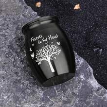 1pc INEYES Personalized Small Pet Urn For Ashes - Waterproof Cremation Keepsake Stainless Steel Memorial Urn With Tree Patterns And Text For Ashes Holder Memorial Dog Cat Funeral Decorative - Multicolor - View 9