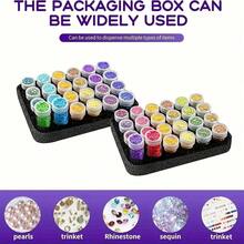 111 Pcs Diamond Painting Tools,48 Slots Storage Container For Diamond Art Kits For Adults,Portable Handle Design,Blue/Purple/Pink Series Multi-Layer Storage For Drills & Accessories,Ideal Craft Gift,Jewelry Bead Organizer For Rhinestones,Gem,Bead - View 7