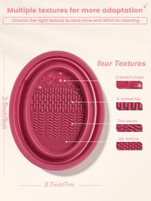 17/22/39Pcs Total All‑In‑One Makeup Tool Set, 22Pcs Soft Synthetic Makeup Brushes, With Powder Puffs, Makeup Sponges, Bow Decor Hair Band, Wrist Bands, Brush Cleaning Bowl, Complete Cosmetic Kit For Foundation Blush Eyeshadow Concealer - Burgundy - View 7