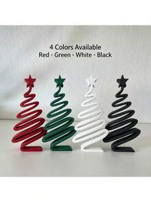 1pc 3D Printed Minimalist Christmas Tree Ornament | Modern Geometric Desktop Decor - Living Room, Entryway, Hallway, Dining Table Holiday Atmosphere Decoration / Versatile Home Style / Creative Christmas Gift - Multicolor - View 9
