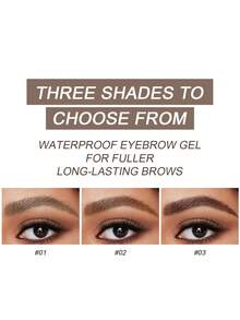 USHAS Shaping Eyebrow & Eyelash Gel, Waterproof Colored Brow Gel, Long-Lasting Natural Wild Brow Look - #03 Dark Coffee - View 4