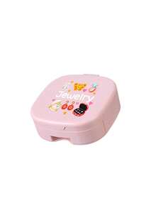 Small Jewelry Organizer With Mirror, Jewelry Storage Box, Drawer Style Beauty Mirror, Printed With Cartoon Jewelry Pattern, Built-In Mirror And Compartments, Vanity Tabletop Storage Box, Organizes Rings, Earrings, Bracelets And Necklaces, Graduation Season, Back To School, Teacher's Day, Valentine's Day, Party Gifts - Multicolor - View 12