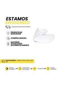 Viseira Capacete Pro Tork 788 Cristal 2,2mm Injetada - A - Visão 5