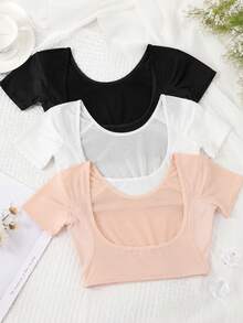 1pc Breathable Underarm Sweat-Absorbing Vest, Washable Anti-Sweat Pad For Women And Girls - Color - View 1