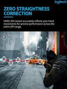 Logitech G502 HERO Gaming Mouse, Wired Version, 25K Sensor, 11 Programmable Keys, LIGHTSYNC RGB Lighting, Compatible With Desktop/Laptop - View 7