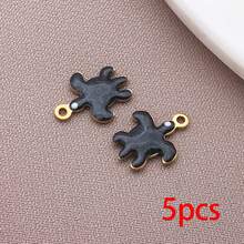 5pcs 18K Golden Plated Enamel Turtle Charms Sea Tortoise Animal Pendants For DIY Bracelet Necklace Earring Ocean Theme Jewelry Making Findings - Multicolor - View 13