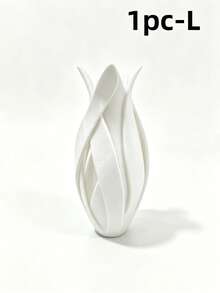 1/2pcs Creative Petal Wrapped Hollow Vase, Streamlined Artistic Floral Vessel, Desktop Dried Flower & Artificial Flower Storage Decor, Modern Luxury Style Living Room Entryway Tabletop Home Decoration Craft Vase - Bud Vase - View 18