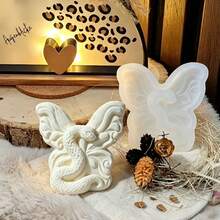 1PC Spirit Snake Butterfly Wing Clay Silicone Mold, 3D Stereo Exotic Snake And Butterfly Texture, Flexible Tear‑Resistant Silicone Material, Smooth Non‑Stick Demolding, Festival Gift For Halloween, DIY Craft Mold For Making Gothic Art Candles - 1pc Butterfly Silicone Mold - View 5