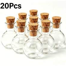 Wish Bottle With Cork Stopper, Mini Perfume Bottle, Mini Cork Drift Bottle, Suitable For Home Room Office Desk Office Decoration - Round Bottle - View 10