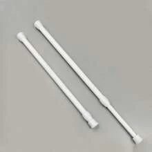2pcs Adjustable Tension Curtain Rods, Heavy Duty Expandable Rods For Shower, Closet, Window, Towel Rack - Steel And Plastic Home Accessories,Bedroom Room Decor,Back To School - White - View 10