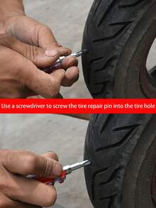 61pcs Vacuum Tire Repair Nails, Car Electric Vehicle Tire Repair Glue Nails, Mushroom Nails, Motorcycle Quick Repair - 61 Pcs - View 5