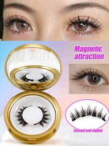 Magnetic False Eyelashes, Glue-Free, Easy To Apply And Remove, Magnetic Adsorption - View 1