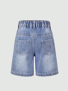 Toddler Denim Shorts, New Fashion Summer Style - Blue - View 3
