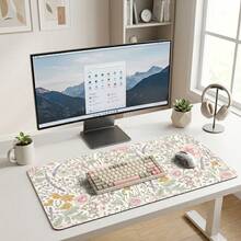 1 buah Alas Meja Motif Bunga Lucu, Alas Mouse Tanaman Bunga Merah Muda Ukuran XXL Ekstra Besar, Alas Mouse Gaming Panjang untuk Wanita, Dekorasi Meja Kantor, Alas Meja, Alas Mouse dan Keyboard Laptop Ukuran Besar - beraneka warna - View 10