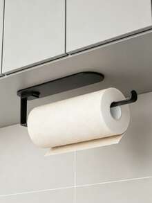 AMOICHIC Wall-Mounted Paper Towel Holder, Hanging Wall Shelf, Drill-Free Paper Towel Rack, Home Essential, Suitable For Kitchen And Bathroom Storage, Bathroom Organization, Office, Living Room, Closet Storage Rack, Bathroom Accessories - Oval Kitchen Paper Holder - View 13