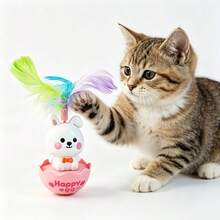 3PCS Random Color New Pet Toys Cat Toys Self-Entertainment Boredom Relief Artificial Feather Wobble Cat Toys - View 5