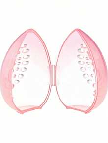 1/2pcs Beauty Sponge Makeup Storage Egg Powder Puff Makeup Egg-Shaped Transparent Holder Powder Puff Drying Box Makeup Accessories - Multicolor - View 5