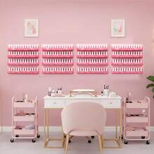 15 Inch Diamond Crystal Rhinestone Acrylic Nail Polish Holder Fashion Glasses Essential Oil Photo Display Storage Rack Pink,Back To School - Pink - View 8