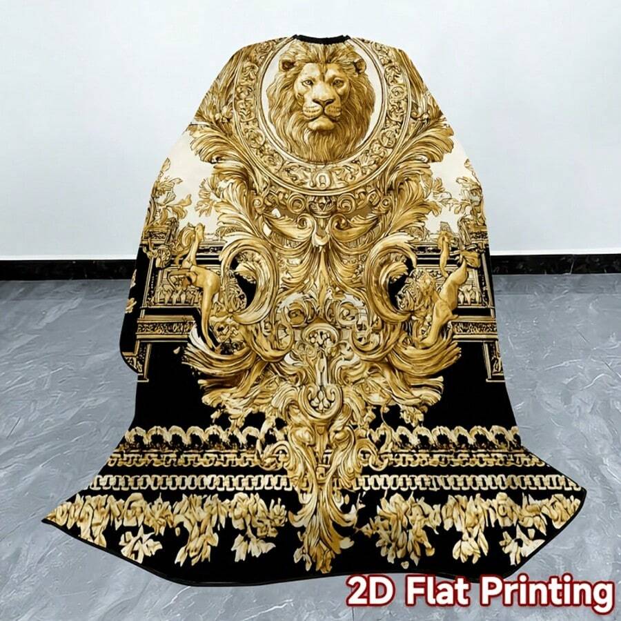 160✖️140 防水防油男士大號理髮圍裙-專業理髮店圍裙,耐用聚酯纖維,可調節領口剪髮披肩 - 彩色 - 查看 1