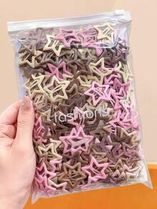 100/60/30/10 Pcs/Set Matte Hollow Star Hair Clips, Multicolor Options, Versatile Hair Accessory - Suitable For Women And Girls, Daily, Party, Y2K Aesthetic - Multicolor - View 18