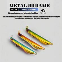 1PC 10‑30g Long Cast Metal Jig Lure, Rotatable Single Hook Spinner Blade Hard Bait For Saltwater Freshwater Inshore Offshore Fishing - Multicolor - View 4