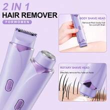 Hair Removal Device, Women's Dual-Head Shaver, Intimate Area Trimmer, Electric Razor, Unisex Epilator - Upgraded Version - View 4