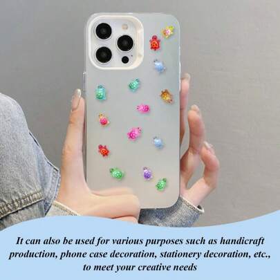 9PCS/3PCS Ins Style Cute Cartoon Turtle Phone Case Decoration Fun Accessories DIY Parts Glow-In-The-Dark Turtle, Gift For Friends
