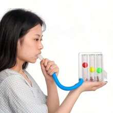 Breathing Trainer Lung Function Improvement Trainer Spirometer Breathing Exercise Device Measurement Tool - Multicolor - View 3