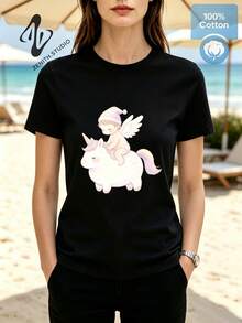 Women T-Shirts - Black - View 1