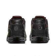 Sepatu lari low-top Nike berbahan kulit sintetis yang bernapas, menyerap guncangan, anti selip, dan tahan lama untuk pria, warna hitam dan merah. - Hitam - View 5