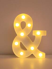 1pc 21cm White Luminous Letter Light, LED Letter Lamp,Light Up Alphabet Letters, Battery Operated DIY Spelling Letter Lights For Celebration, Indoor Room Decoration, Wedding Proposal Decoration, Birthday Party Decoration Letter Light Board - White - View 32