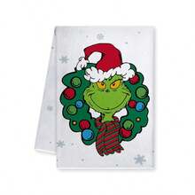 The Grinch 1pc The Green Monster Print Hand Towel, 40*60cm Multiple IP Patterns Available, Soft And Durable For Kitchen Wiping, Tableware Cleaning, Christmas Holiday Home Decor, Suitable For Christmas Gatherings, Party Decoration, Also As Holiday Gift - Multicolor - View 7