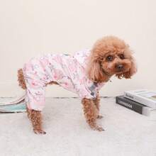 Waterproof Dog Raincoat Set, Including 1 Raincoat And Waterproof Drawstring, Available In Multiple Colors, Windproof And Waterproof, Fully Covered Design, Special Reflective Strip Double-Sided Design, Suitable For Dogs Of All Sizes - Pink - View 6