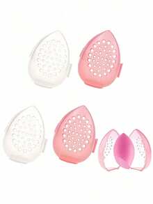 1/2pcs Beauty Sponge Makeup Storage Egg Powder Puff Makeup Egg-Shaped Transparent Holder Powder Puff Drying Box Makeup Accessories - Multicolor - View 11