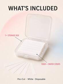 1000PCS Disposable Lash Lift Paper Strips, Eyelash Lifting Covers, White, Lash Lift Tool For Beauty Salon & Home Use - White - View 3