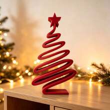 1pc 3D Printed Minimalist Christmas Tree Ornament | Modern Geometric Desktop Decor - Living Room, Entryway, Hallway, Dining Table Holiday Atmosphere Decoration / Versatile Home Style / Creative Christmas Gift - Multicolor - View 12