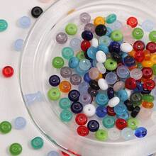 300pcs Random Color Mixing Glass Abacus Beads -Charm Wheel Beads Spacer Beads,Suitable For DIY Bracelet,Necklace And Jewelry Making - Wheel Beads - View 7
