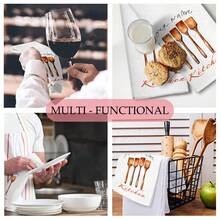 2Pcs Kitchen Tableware Pattern Personality Design Hand TowelsSoft, Absorbent  LintFree Kitchen  Bathroom Towels With  Perfect For Spring,Valentine'S Day  Birthday Gifts, Machine Washable, Modern Cartoon Design - Multicolor - View 10