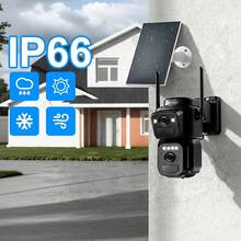 Black 1080P Dual Lens PTZ Security Camera, 2.4G&5G Dual Band WiFi, Solar + 6000mAh Built-In Rechargeable Battery Dual Power Supply, AI Human Detection, Night Vision, IP66, Dual View Monitoring, PTZ Rotation, Two-Way Audio, 1pc/2pcs Optional - Black - View 7