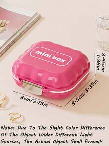 1pc Portable Mini Jewelry Storage Box, Multi‑Compartment Travel Earring Ring Organizer Case, Compact Small Accessory Holder For Daily & Trip Use, Multi‑Color Available,Weekend Trip Organizer,Christmas Stocking Filler.Birthday Small Gift. - Multicolor - View 12