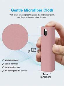 1pc 2-In-1 Portable Screen Cleaning Kit, Screen Cleaner Brush With Spray Bottle, Electronics Cleaning Tool For Smartphones, Tablets, Laptops, Monitors, TVs, Cameras And Car Displays, Liquid Not Included - Multicolor - View 6