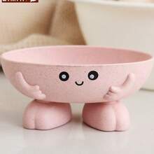 Cute Soap Box Creative Drainage Portable Student Dorm Bathroom Home Bathroom Soap Holder Storage Rack - A - View 4