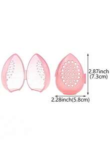 1/2pcs Beauty Sponge Makeup Storage Egg Powder Puff Makeup Egg-Shaped Transparent Holder Powder Puff Drying Box Makeup Accessories - Multicolor - View 8
