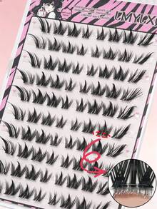 80PCS Glue Free Cartoon False Eyelashes, Natural And Lightweight, Single Cluster Segmented Eyelashes, Suitable For Beginners, Suitable For All Places, Eyelashes, False Eyelashes, Glue Free Eyelashes - C - View 6